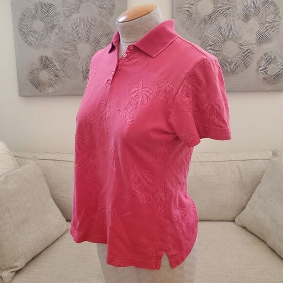 Tommy Bahama Girls Palm Short Sleeve Polo - size Medium (8/10) - Picture 4 of 10